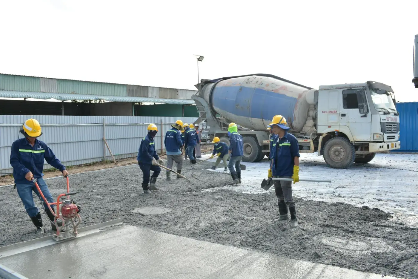 Concrete Contractor work-scene stock image for Richmond planning
